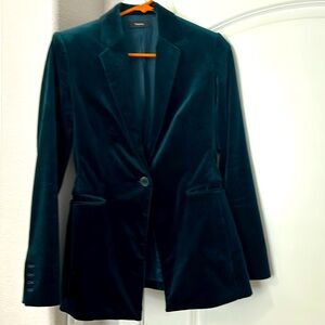 Theory green velvet jacket. Very good condition. Size 2